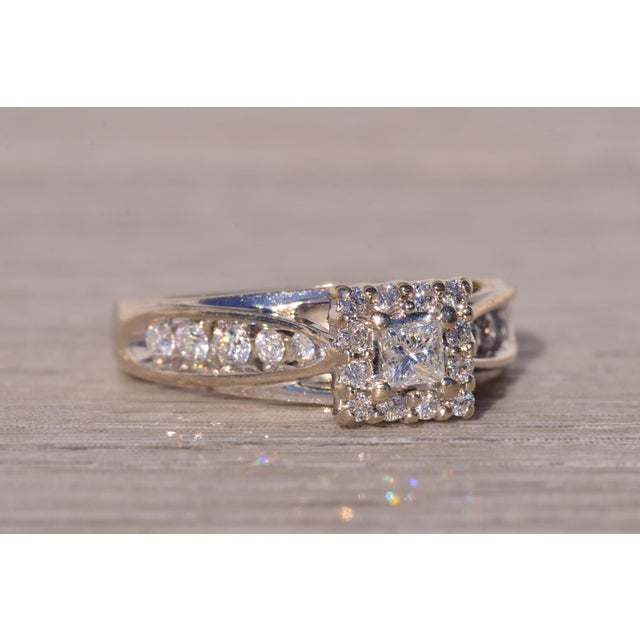 Silver The Gloucester: Keepsake Signed White Gold Promise Ring with Natural Diamonds For Sale - Image 8 of 11