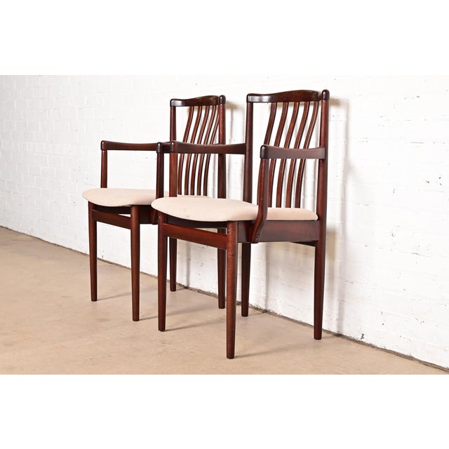 Mid-Century Modern Danish Modern Sculpted Solid Rosewood Armchairs by Vamdrup Stolefabrik, Pair For Sale - Image 3 of 14