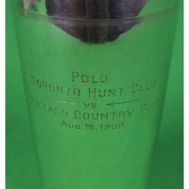 Traditional Polo Toronto Hunt Club vs Buffalo Country Club 1909 Sterling Silver Cocktail Shaker For Sale - Image 3 of 8