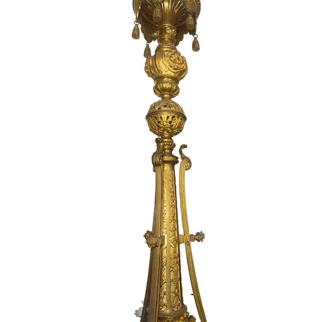 French Impressive 19th Century French Gilt Bronze Chandelier For Sale - Image 3 of 10