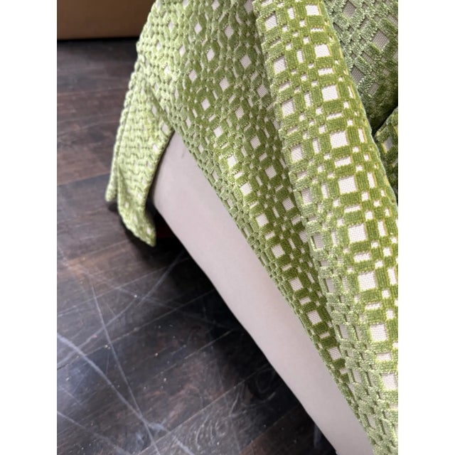Contemporary Patricia Edwards for Partridge Bespoke Green Velvet Two Piece Sectional For Sale - Image 3 of 12