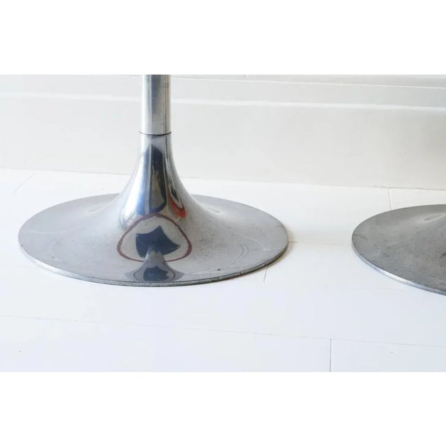 Set of Chrome and Leather Stools, Italy, 1970s For Sale - Image 3 of 8