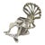 Vintage Italian Handmade Genuine Silver Fish and Oyster Rare & Quirky Figurine For Sale