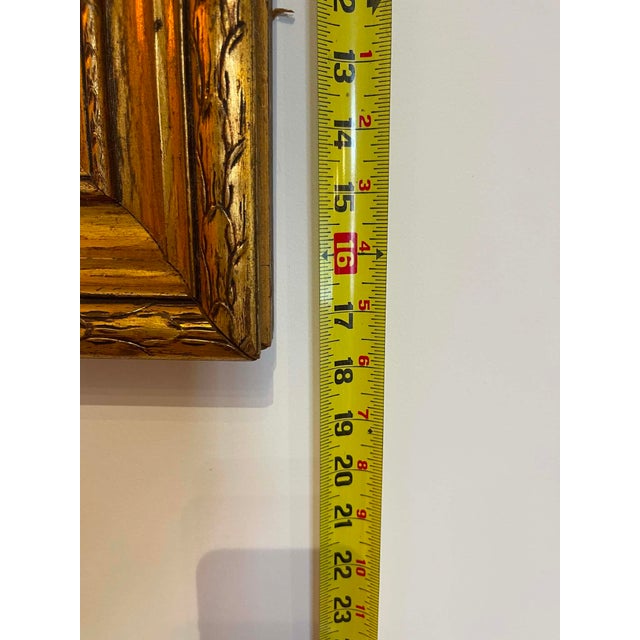Campaign Late 19th Century Italian Plaster Intaglios in Carved Gilt Frame Frame. For Sale - Image 3 of 10