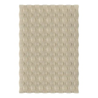 Taupe Rectangle Textured Rug from Marqqa For Sale