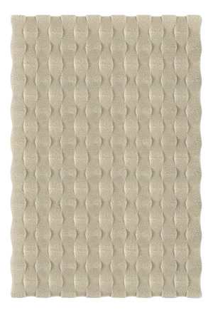 Taupe Rectangle Textured Rug from Marqqa