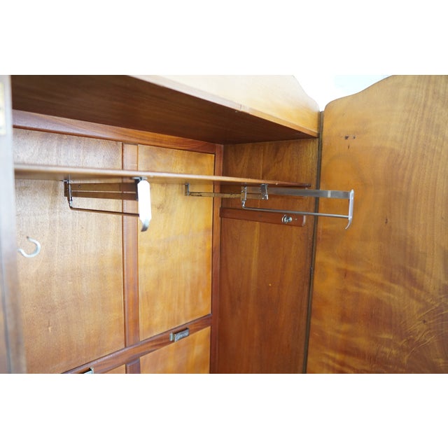 Antique Wylie & Lochhead Glasgow Burl Walnut Armoire Wardrobe For Sale - Image 13 of 18