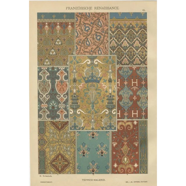 Late 19th Century H. Dolmetsch, French and Italian Renaissance Ornament Prints, 1887, Paper, Set of 4 For Sale - Image 5 of 10