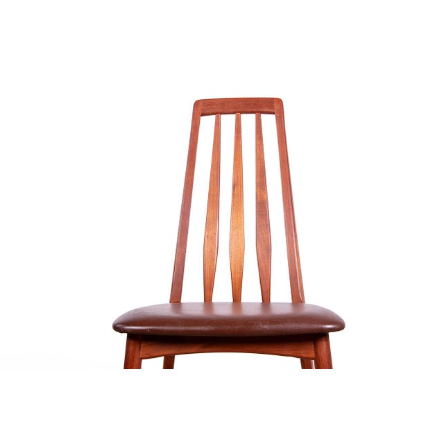 Danish Eva Model Chairs in Teak and Leather by Niels Koefoed for Koefoeds Hornslet, 1960, Set of 6 For Sale - Image 3 of 18