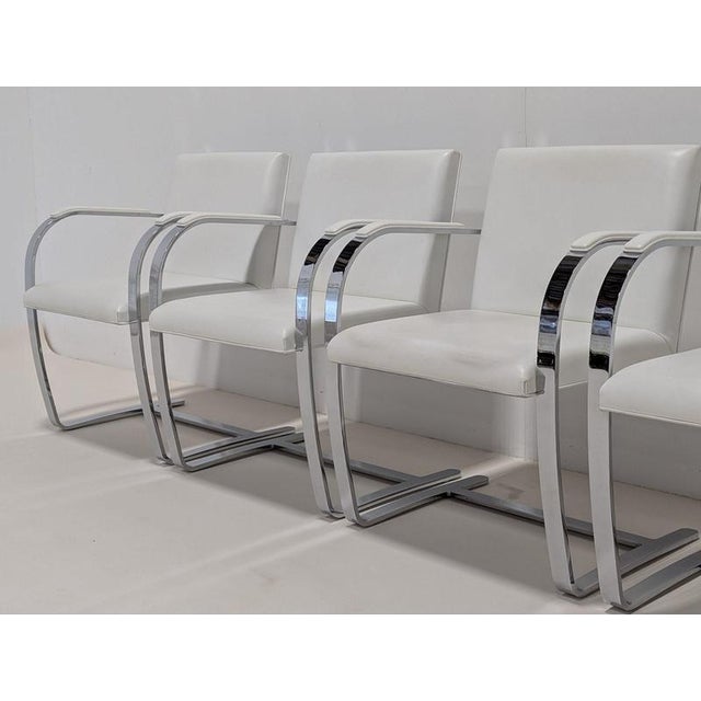 BRNO Flat Bar Armchairs by Ludwig Mies van der Rohe for Knoll, Set of 4 For Sale - Image 11 of 13