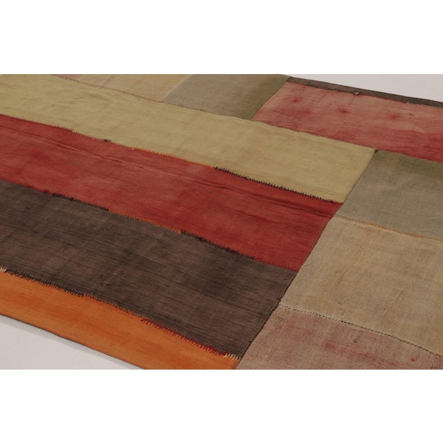 1950s Vintage Turkish Patchwork Rug With Multicolor Geometric Design - Rug & Kilim For Sale - Image 5 of 10