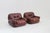 Set Vintage Italian Burgundy Lounge Chairs by Sapporo for Mobil Girgi, 1970s, Set of 2 For Sale - Image 11 of 11