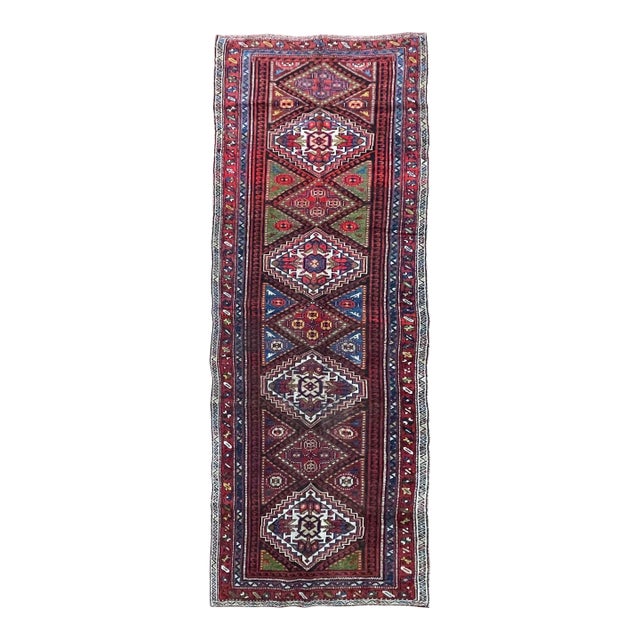 Antique Kurdish Runner, C-1900 For Sale