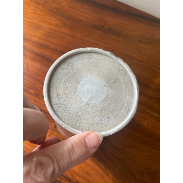 Blue Vintage Chinese Floral Brush Pot For Sale - Image 8 of 9