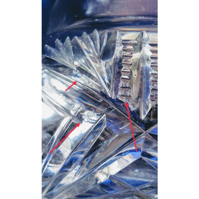 Glass Sterling Cut Glass Art Nouveau Repousee Powder Jar For Sale - Image 7 of 13