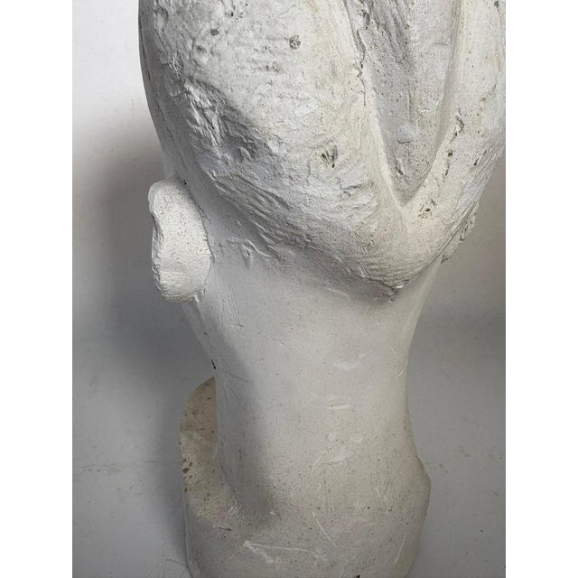 Sculpture Materials Plaster Head Sculpture, France, 1940s For Sale - Image 7 of 8