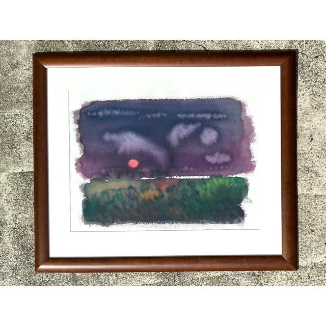 Vintage Joe Orffeo Original Abstract Watercolor on Paper For Sale - Image 4 of 12