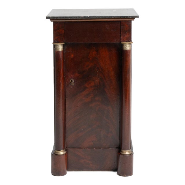 1820-1829 France Rich Mahogany Mahogany Pedestal Cabinet For Sale