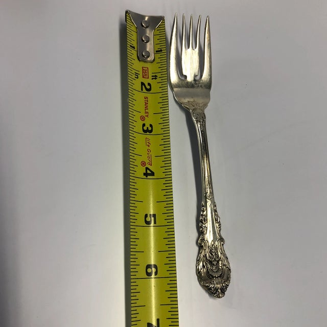 Metal 1930s Sr. Christopher Wallace Sterling Silver Flatware - 12 Piece Set For Sale - Image 7 of 9