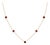 Dainty Garnet Station Necklace | Gemstone Bezel Layering Chain Link Necklace | January Birthstone Neckalce For Sale