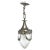 Metal Art Nouveau Nickel Teardrop-Shaped Pendant Lamp, 1900s For Sale - Image 7 of 7
