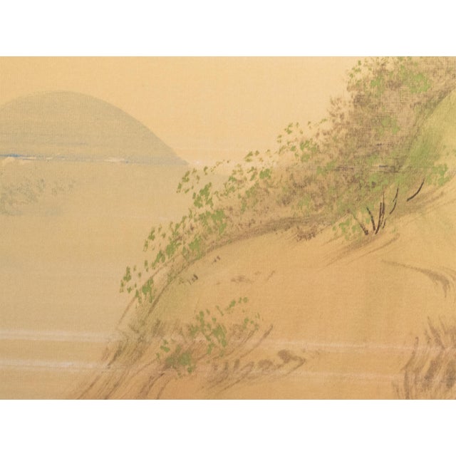 1960s Shōwa Era Japanese Byobu Screen, "Spring Landscape" For Sale - Image 13 of 18