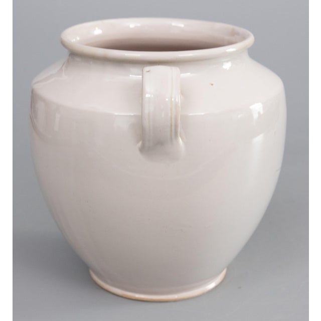 A lovely antique 19th-Century French creamy white glazed confit pot or jar from Martres-Tolosane in South West France....