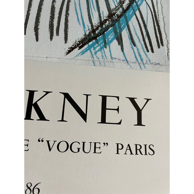 Blue David Hockney, Images Et Pensées Pour Le Magazine "Vogue" Paris, Copyright David Hockney 1985- Imp. Union Paris, Printed in France For Sale - Image 8 of 12