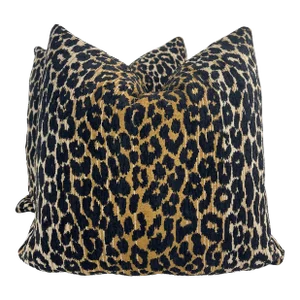 Leopard Chenille 22" Pillows-A Pair