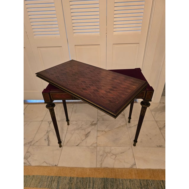 Antique Francois Linke Attributed Flip Top Exotic Table For Sale - Image 16 of 18