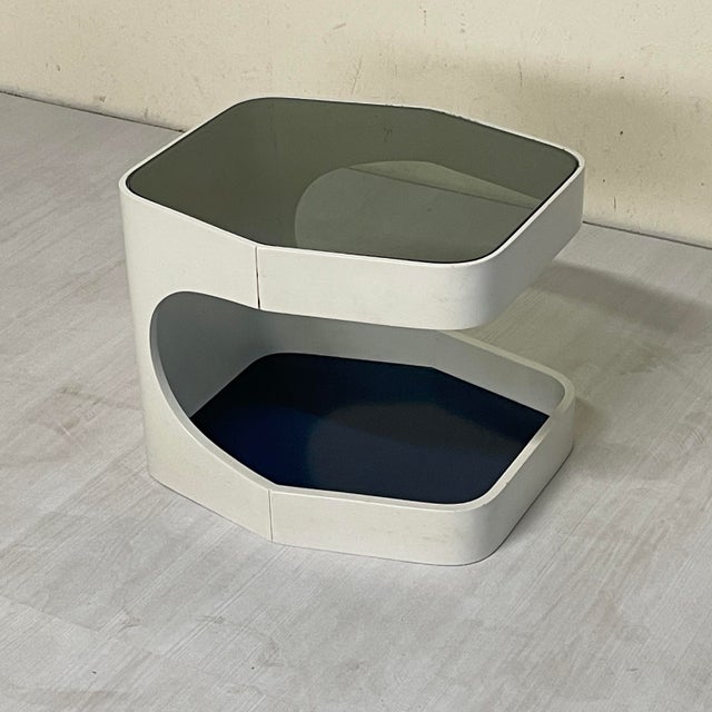 Low Italian 2-Tier Coffee Table, 1970s For Sale - Image 4 of 14