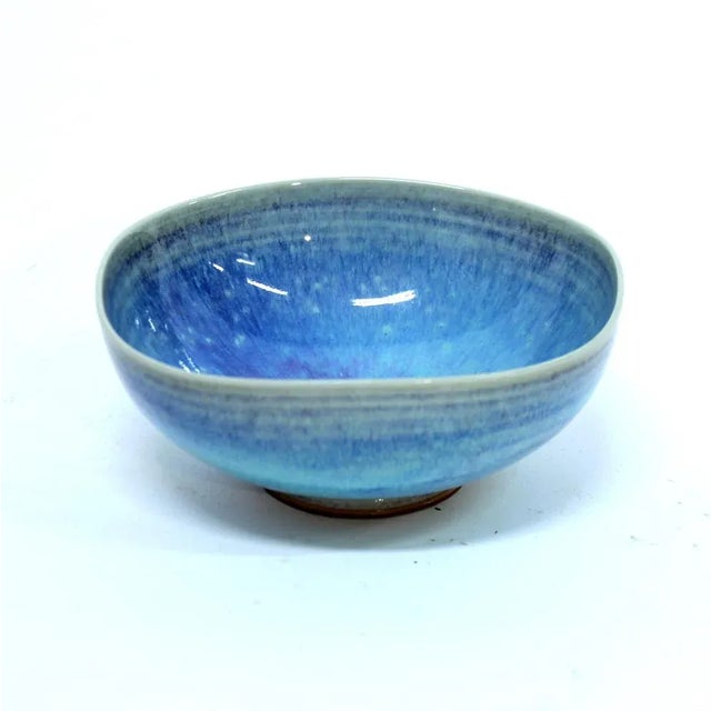 Mid-Century Modern Vintage Light Blue Aniara Bowl by Berndt Friberg for Gustavsberg, 1950s For Sale - Image 3 of 14