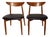 1960s Danish Modern Teak Dining Chairs, Sculptural Scandinavian Pair For Sale
