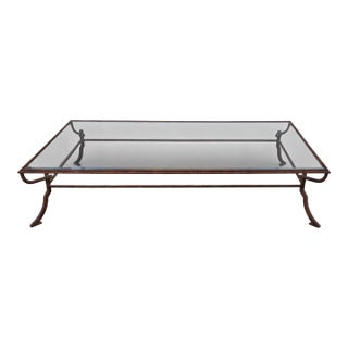 Late 20th Century Modernist Bronze Coffee Table For Sale