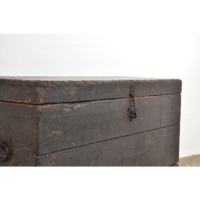 Gray Antique Pine Chest with Drawer, 1870s For Sale - Image 8 of 13