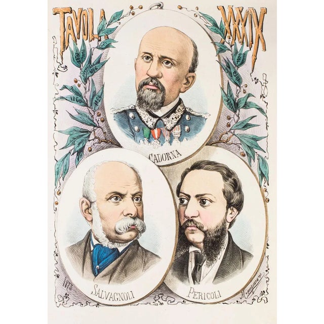 Three Politicians - Original Lithograph by A. Maganaro - 1873 1873 For Sale - Image 3 of 3