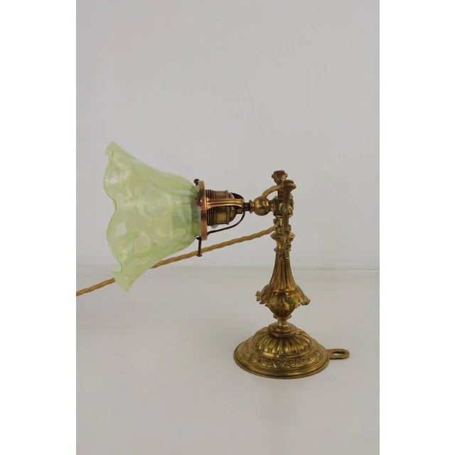 Metal Viennese Art Nouveau Table Lamp, 1900s For Sale - Image 7 of 13