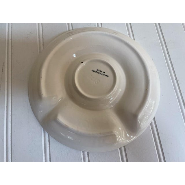 Ceramic Mid 20th Century Embossed White Artichoke Plates – Czechoslovakia Porcelain- Set of 10 For Sale - Image 7 of 8