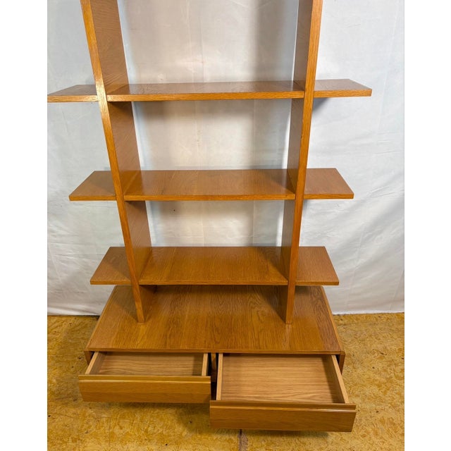 Mid-Century Modern Scandinavian Syle Teak Shelving Unit, 1990s, in Restored conditions. Designed 1990 to 1999