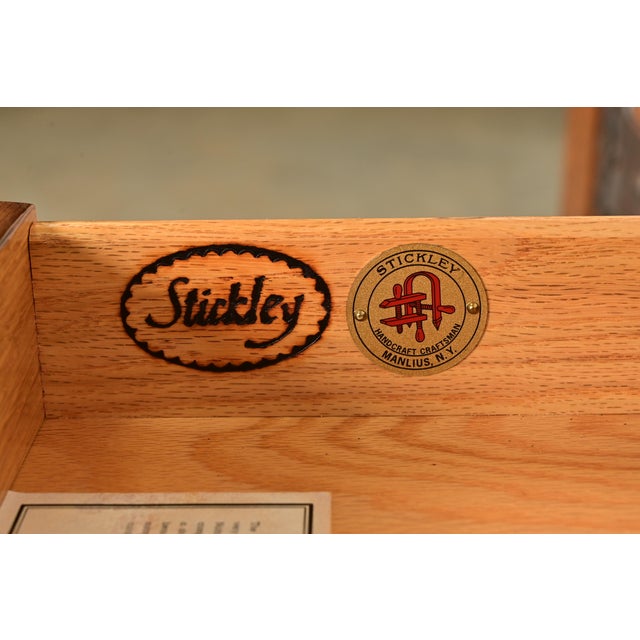 L. & J. G. Stickley Rare Mission Oak Arts & Crafts Columbus Avenue Monumental Sideboard, Newly Refinished For Sale - Image 10 of 18