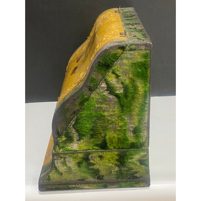 Green Antique Celluloid Vanity Box With Portrait, Early 20th Century For Sale - Image 8 of 12