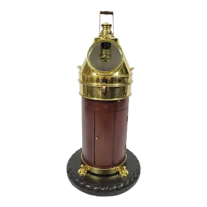 Brass and Wood Yacht Binnacle Compass