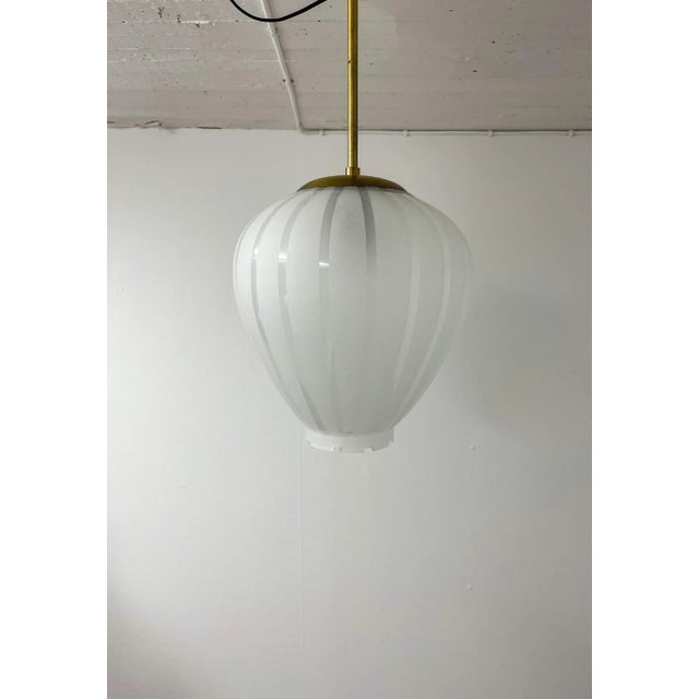 Swedish Art Deco Pendent Brass & Glass, 1940s For Sale - Image 12 of 18