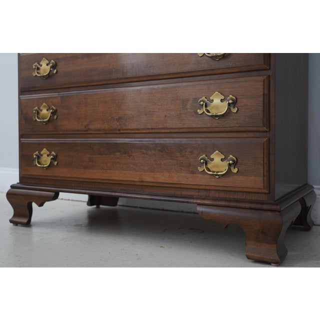 Ethan Allen Maple Secretary Desk Bookcase Top For Sale - Image 12 of 18