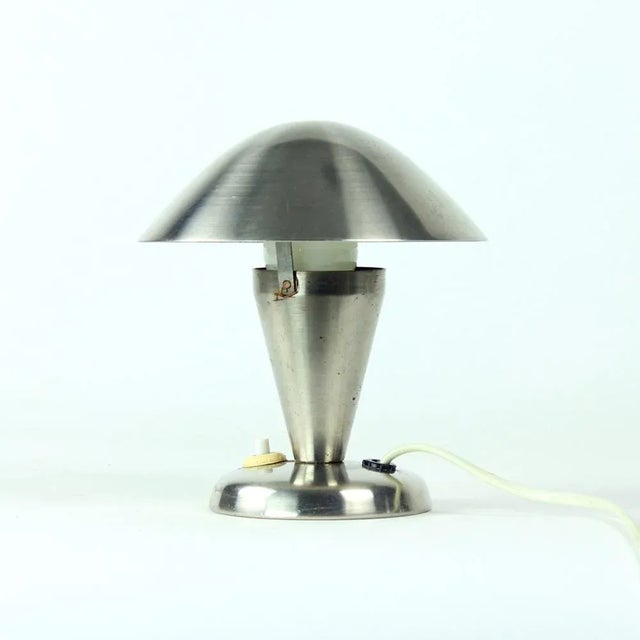 Josef Hurka Chrome Mushroom Table Lamp by Josef Jirka for Napako, 1960s For Sale - Image 4 of 11