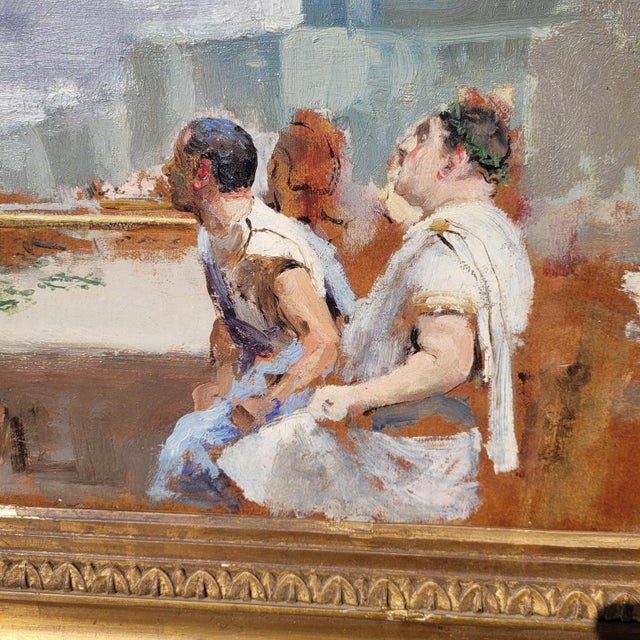 Death of Caesar, Late 19th-Early 20th Century, Artwork on Paper on Canvas For Sale - Image 18 of 18