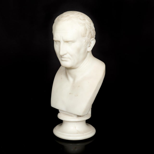 Grand Tour Italian Grand Tour Antique Marble Bust of Marcus Cicero, 19th Century For Sale - Image 3 of 13