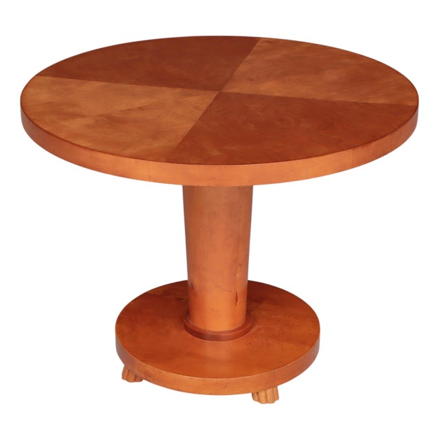 Scandinavian Art Deco Side Table in Birchwood, 1930s For Sale