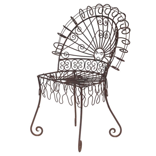 Mid 20th Century Salterini Style Iron Outdoor Garden Chair For Sale In Los Angeles - Image 6 of 10