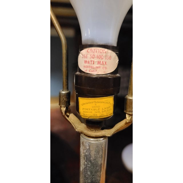 Wood White Mid Century Jack Haywood Lamp Table by Modeline For Sale - Image 7 of 8